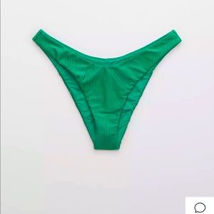 NWT Aerie Cheekier Bikini Bottoms in Emerald